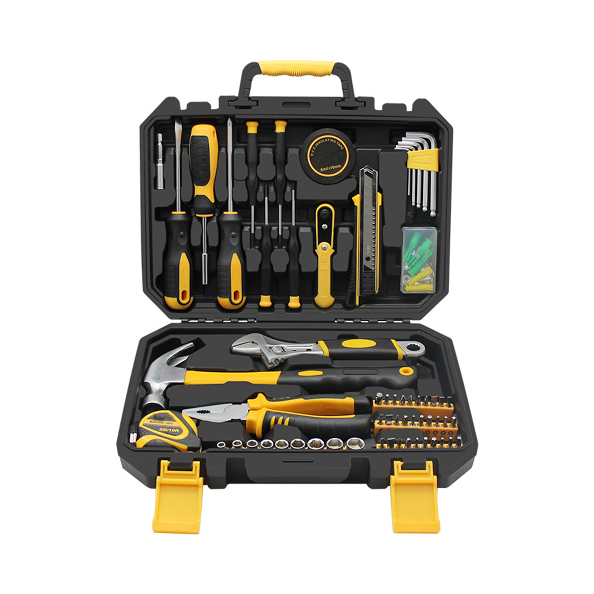 Juego de herramientas manuales combinadas de 100 piezas Juego de herramientas profesionales para el hogar para la reparación de la casa